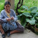 Bolivian woman knitter